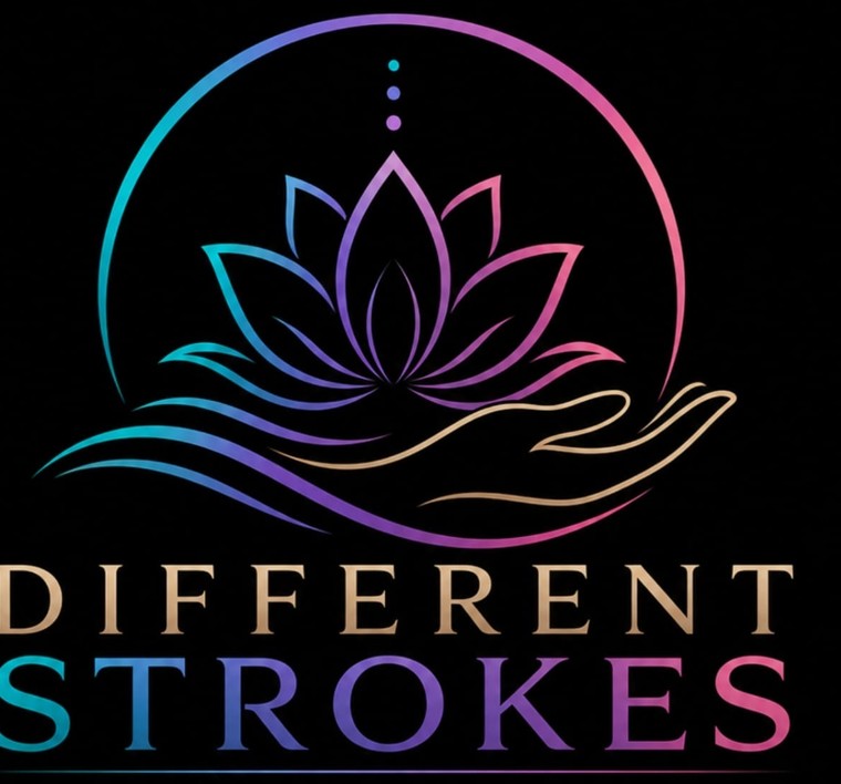 Different Strokes logo: a lotus in an open hand